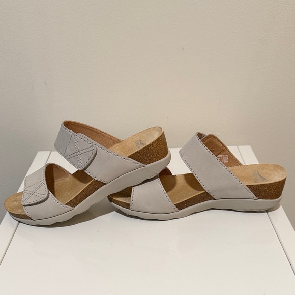 Dansko Women's Maddy Wedge Sandal - Ivory Milled Nubuck Size 39 NIB LEATHER US 8 - Picture 5 of 9